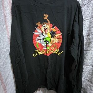 Warner Bros. Looney Tunes Black Cotton Long Sleeve